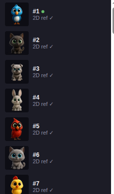 Avatar list with edited badge